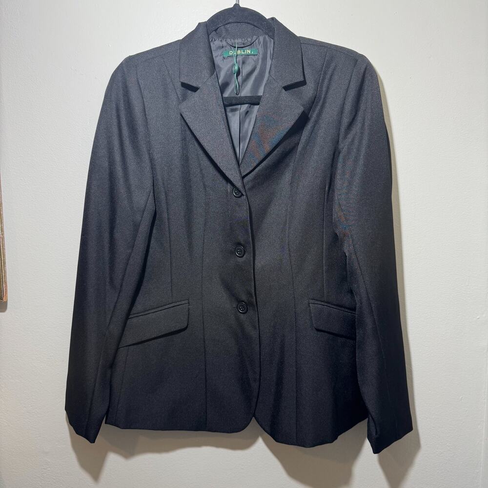 Dublin Black Equestrian Show Jacket Traditional Polyester Horse Riding Blazer
